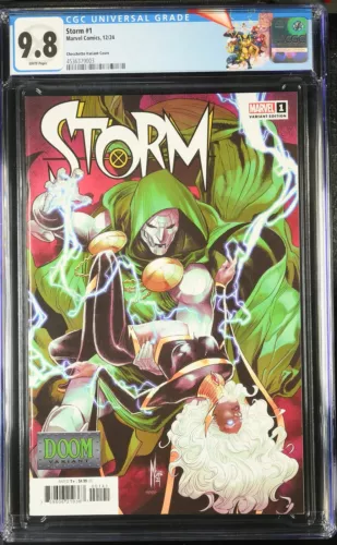 STORM #1 MARVEL MARCO CHECCHETTO DOOM VARIANT CGC 9.8 NM CUSTOM LABEL