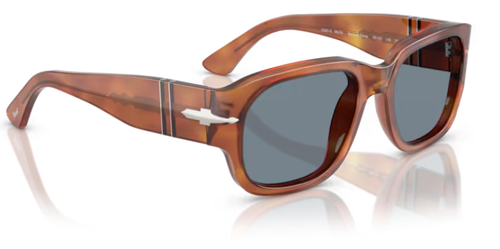 Persol 0PO3380S 96/56 Terra di siena/Light blue Squared 55 mm Men's Sunglasses - Picture 4 of 4