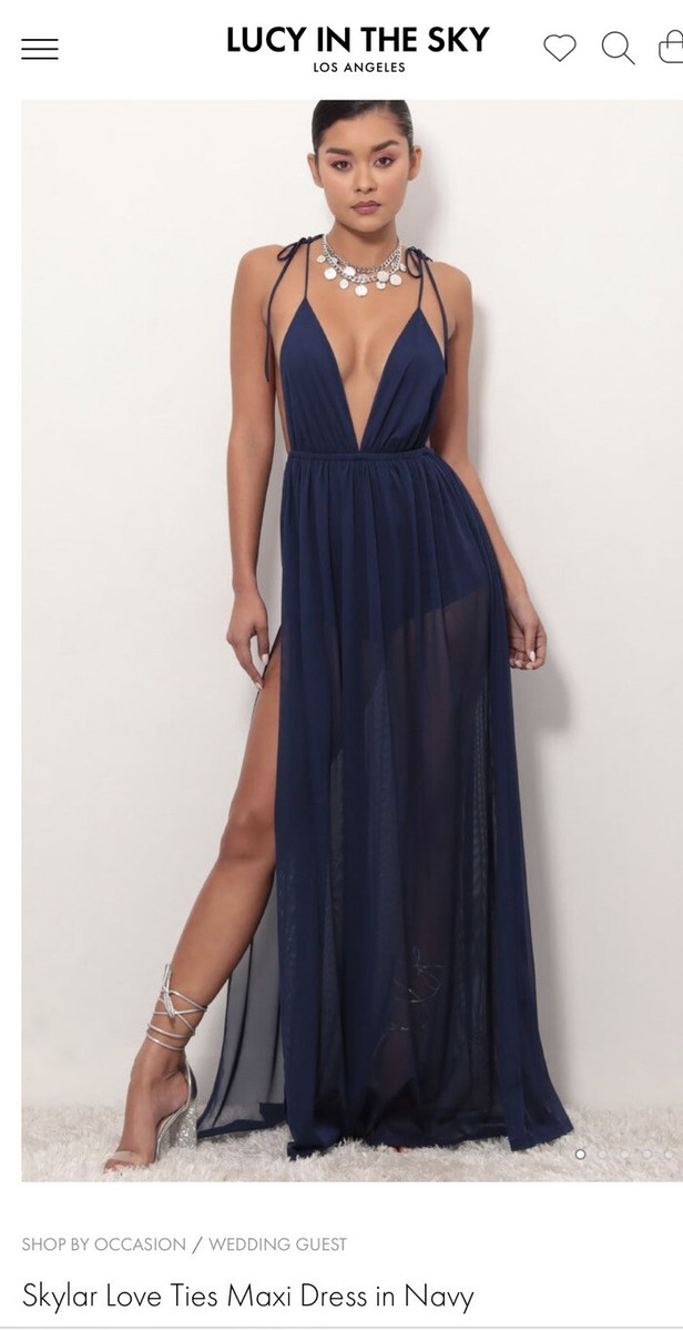 Lucy In The Sky Skylar Love Ties Maxi Dress Navy Size S | eBay Australia Lucy In The Sky Skylar Love Ties Maxi Dress Navy Size S | eBay Australia