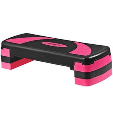 31" Aerobic Step Platform Steppers Exercise Workout Step 4"-6"-8"Adjustable Pink