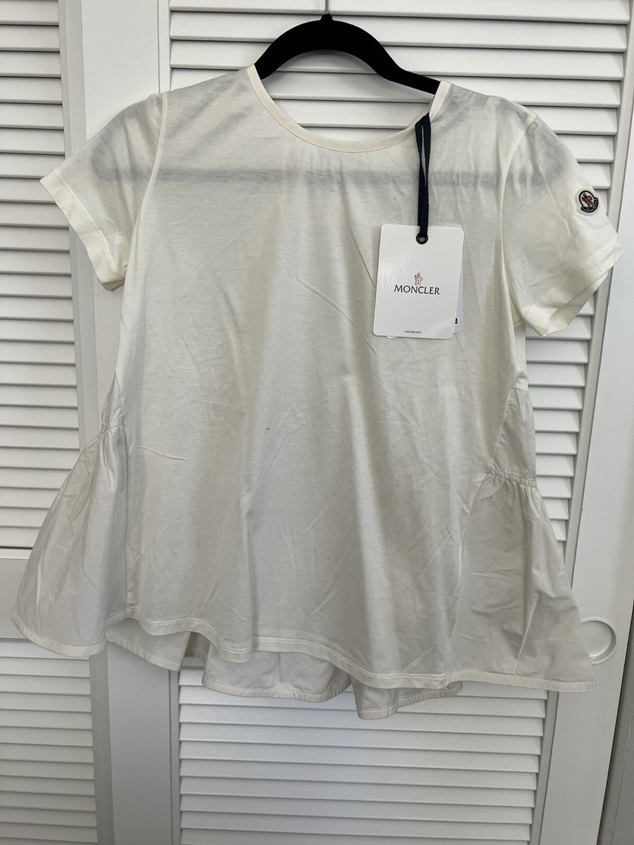MONCLER / T-SHIRT GIROCOLLO/XS/コットン/WHT/E10938083400 Moncler T Shirt Girocollo White Size Small for sale online | eBay