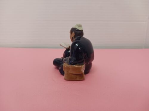 Chinese Mudman "Reading a Book" Pottery with Glaze - Picture 2 of 9