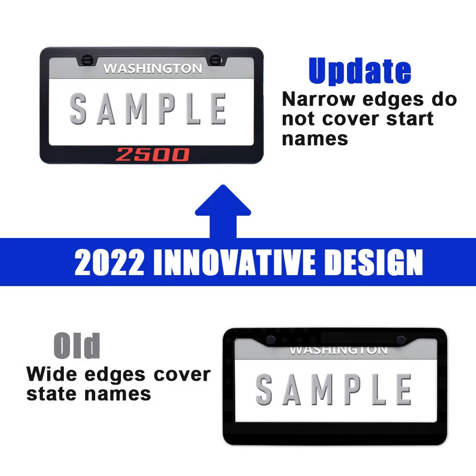 Металлическая крышка рамы номерного знака с красной буквой аксессуары для кабины Dodge Ram 2500 - Изображение 2 из 4