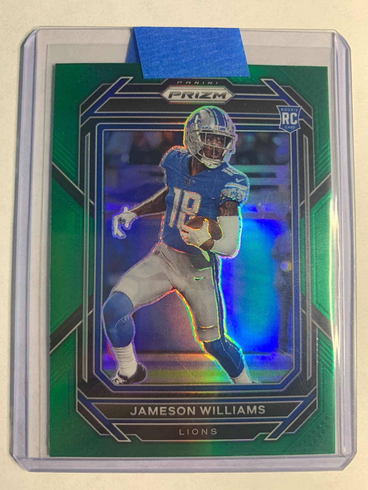 2022 Panini Prizm Jameson Williams Rookie RC Green Prizm #311 Lions
