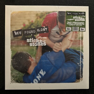 New Found Glory Sticks and Stones 2LP Vinyl Clear Blue w Red Splatter 20th Anniv