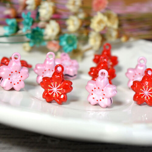  5 pièces colliers pour chiots boucles d'oreilles cloche fleur de cerisier boucles d'oreilles - Photo 1/14