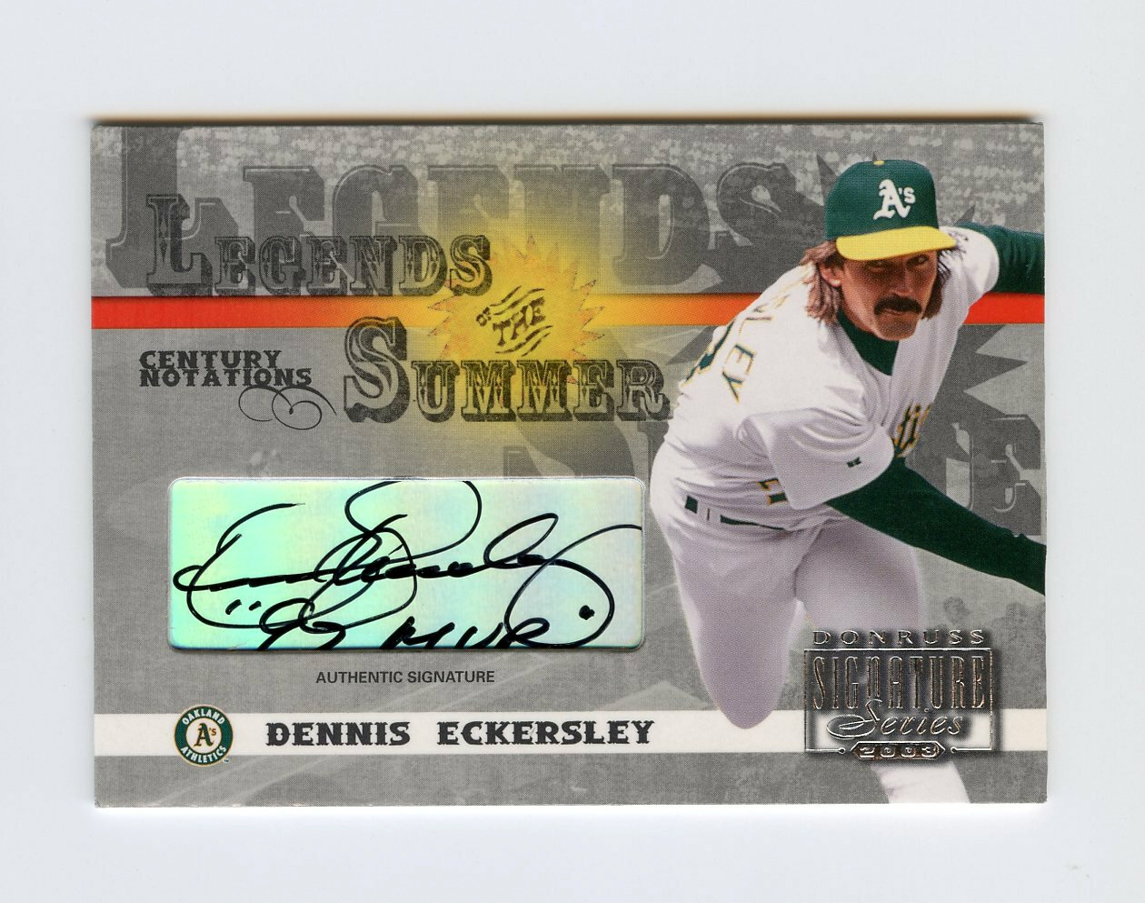 Dennis Eckersley 2003 Donruss Legends Of Summer 061/100 Century Notations Auto