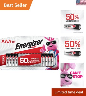 AAA Batteries, Max Triple A Alkaline, 16 Count