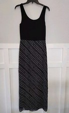 vince camuto maxi dress small Sleeveless Black And White Used