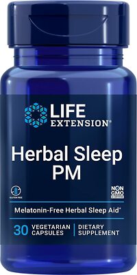 Life Extension Herbal Sleep PM   Lemon Balm, Honokiol & Chamomile, Healthy Sleep