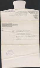 PRISONER OF WAR POST to California    