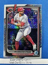 2024 #91 Christian Encarnacion-Strand Bowman Chrome Mega Mojo Refractor Reds RC