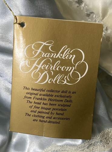 VTG Franklin Heirloom Gibson Girl Boudoir Porcelain Doll w BOX & STAND - Picture 6 of 10