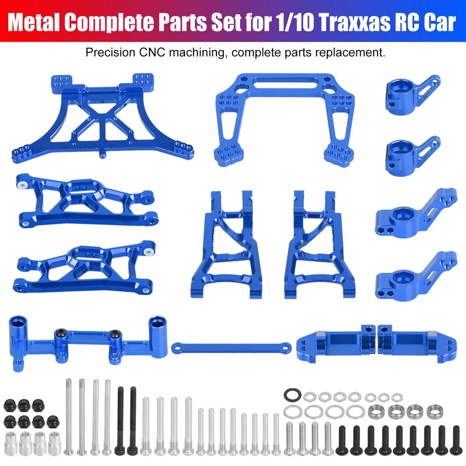 Metal Full Set RC Car Upgrade Parts For 1/10 Traxxas Slash 2WD/Stampede/Rustler - Image 3 of 4