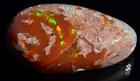 6 ct MEXICAN 100% NATURAL BEAUTY MATRIX MULTICOLOR FIRE OPAL GEM 4 JEWELRY