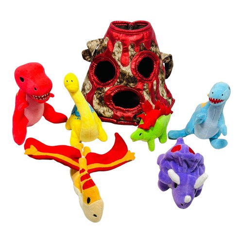 plush dinosaur volcano