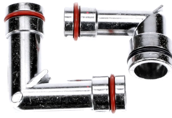 Par superior inferior de codos de manguera de calefacción de aluminio Dorman para Chevy Pontiac Buick 3,8 L Foto 3 de 4