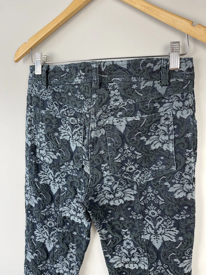 Pantalones CLASE ROBERTO CAVALLI Estampado Flores Azul Talla US6 Foto 4 de 4