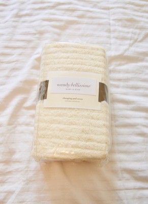 beige changing pad cover
