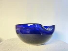 Elsa Peretti for Tiffany & Co. Blue Cobalt Glass Thumbprint Bowl,  11" Diameter