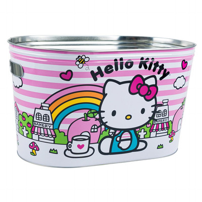Hello Kitty Galvanized Food Beer Soda Soft Drinks Party Bucket Container Larg...