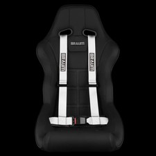 Braum Racing 4 Point 2 Strap Racing Single Harness - White - New