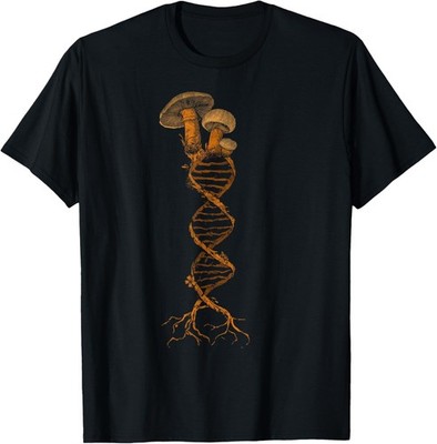 Mushroom Cottagecore DNA Mycology Mushroom Hunter Foraging T-Shirt