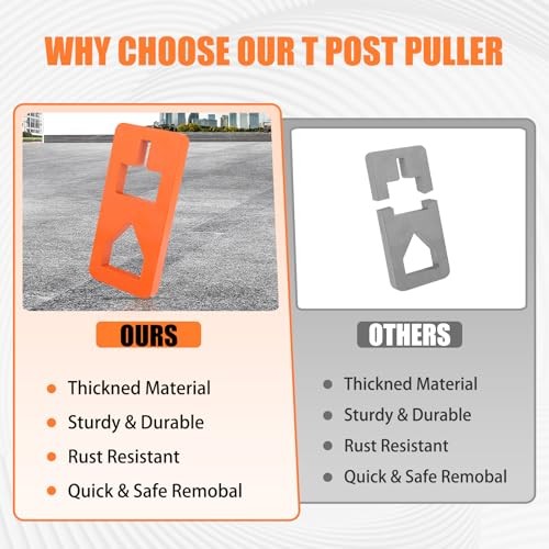 T Post Puller Fence Post Puller, Farm Equipment Tractor Accessories, Use Orange