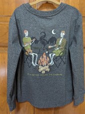 Tommy Bahama Kids Life Is Better Around The Campfire Long Sleeve Sz S 5/6 New