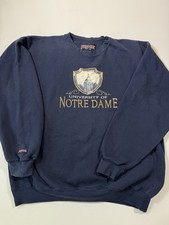 Vintage Notre Dame Fighting Irish Sweatshirt Mens XL Blue Jansport Crewneck USA