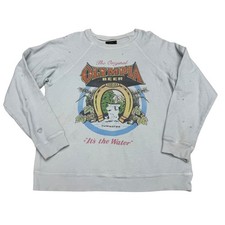 RetroBrand Olympia Beer Distressed Pullover Sweatshirt Made In USA, Size S