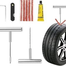Flat Tire Repair Kit with Plugs, Portable Tire Plug Kit Heavy Duty Style B