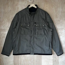 MEN’S BANANA REPUBLIC URSULA MOTO LINED DESIGNER JACKET DARK OLIVE SIZE XL