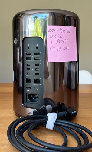 Apple Mac Pro 2013 8-Core Xeon E5 D700 3.0Ghz 64GB 1TB SSD, Very Good - Photo 2/8
