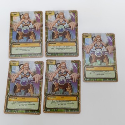 One Piece TCG 1999 Lysopp, Nico Robin, Nami & Chopper Holos & Commons
