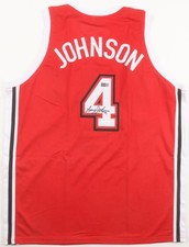 LARRY JOHNSON Signed UNLV Running Rebels Custom XL Jersey JSA-PIA Certified