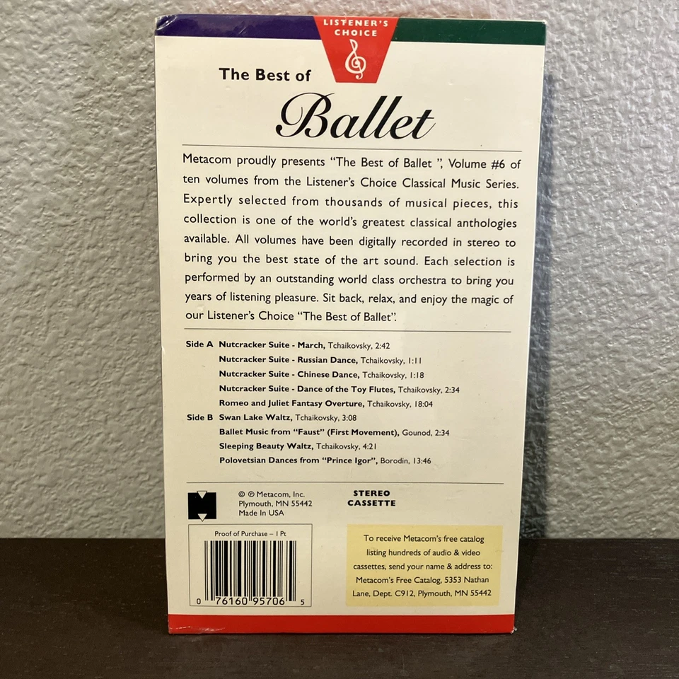 The Best Of Ballet Various Artists Cassette Tape NEW - Image 2 of 4