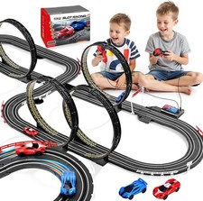 Slot Car Race Track Set Electric Powered Race Track Dual Racing Car Track Set
