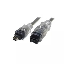 Cables Direct IEEE-103 FireWire cable 3 m 9-p 4-p Black, Transparent