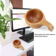 3)Wooden Tea Coffee Cup Portable Outdoor Natural Wood Drinks Drinking Mug