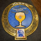 Vintage PBR Pabst Blue Ribbon Embossed Plastic Beer Sign P-1390 - 20 x 24” DH22