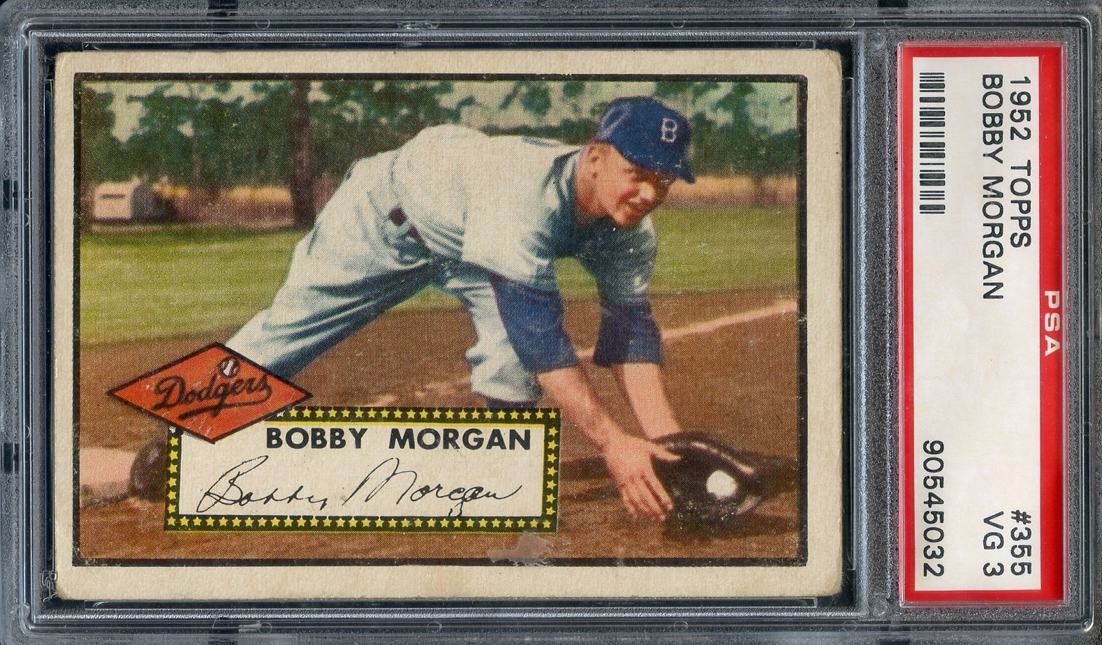 1952 Topps Tough High #355 Bobby Morgan PSA 3 Brooklyn Dodgers 5032
