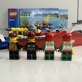 Lego 60005 Fireboat City 2013 With Manuals & Minifigures 100% Complete set