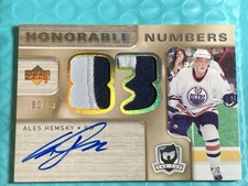 2005-06 Upper Deck The Cup Honorable Numbers Patch Auto Ales Hemsky 82/83 HN-AH