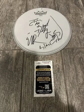 THE PIXIES SIGNED DRUMHEAD JSA COA ROCK AUTOGRAPHED WHOLE BAND BLACK FRANCIS