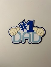  1 Dad Handmade Scrapbook Title Die Cut Paper Pieced Die Cut