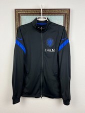 Nike Netherlands Football Jacket Black Holland Soccer Track Top Zip Mens Size S