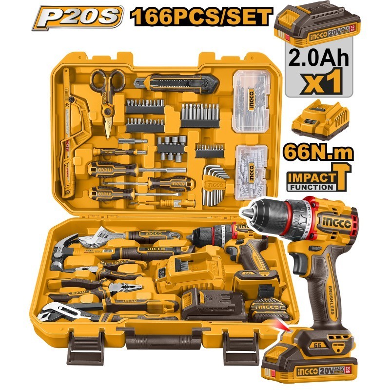 Set 166 Pz Utensili Professionale marca INGCO set fai da te