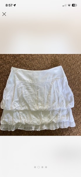 Vintage Kookai Bubble Skirt Size 1 White 