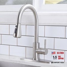 VCCUCINE Kitchen Faucet with Pull Down Sprayer Faucet Brushed Nickel Farmhouse